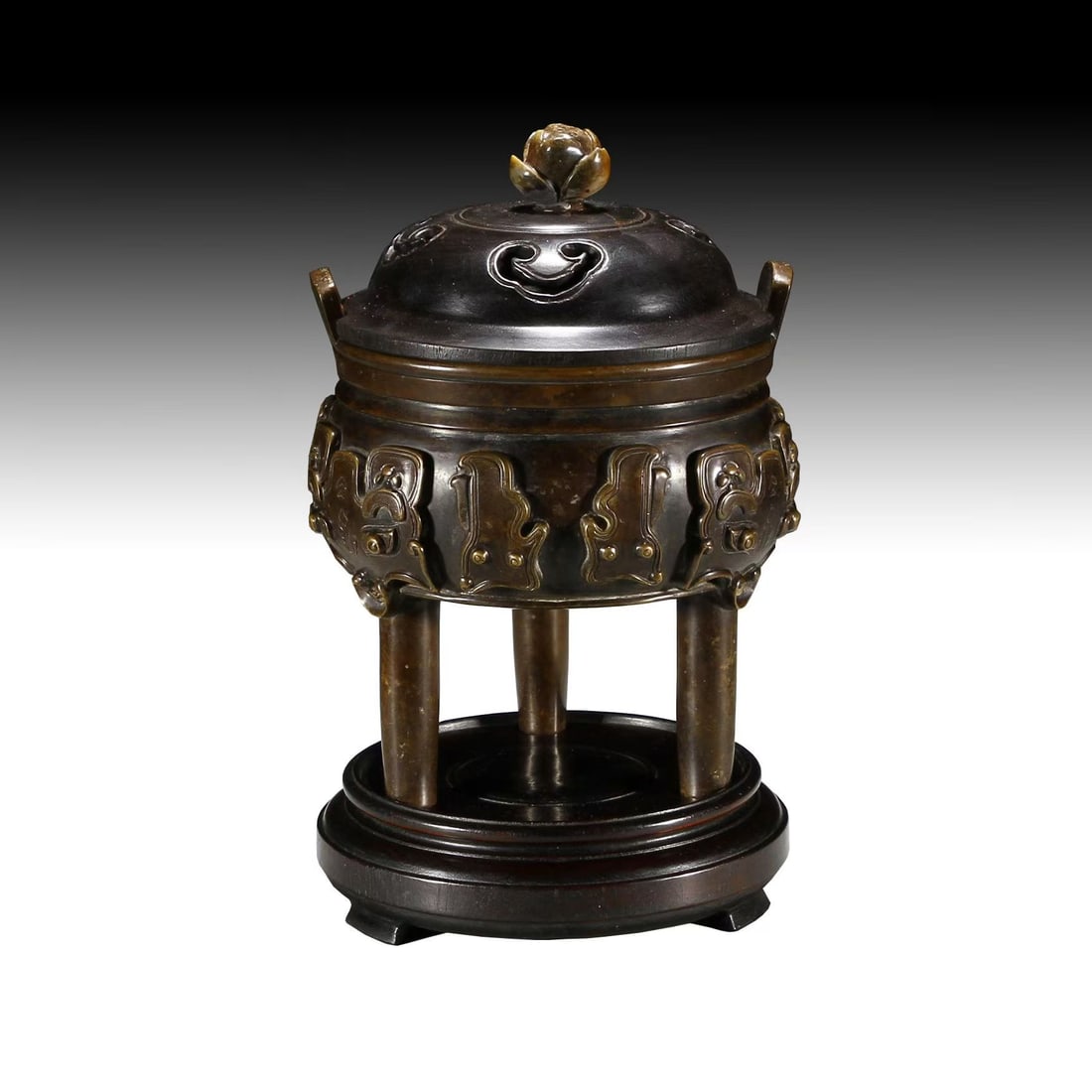 Ming Dynasty Bronze Incense Burner with Cover (1 of 5)