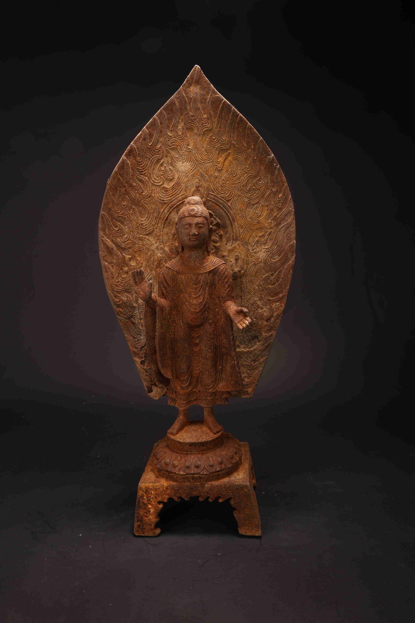 Northern Qi Dynasty Standing Iron Buddha Figure (1 of 19)