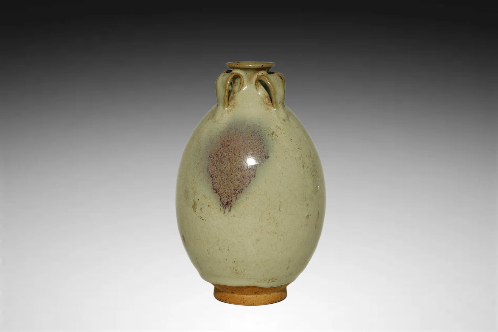 Song Dynasty Jun Ware Celadon and Purple-Splashed Jar (1 of 5)