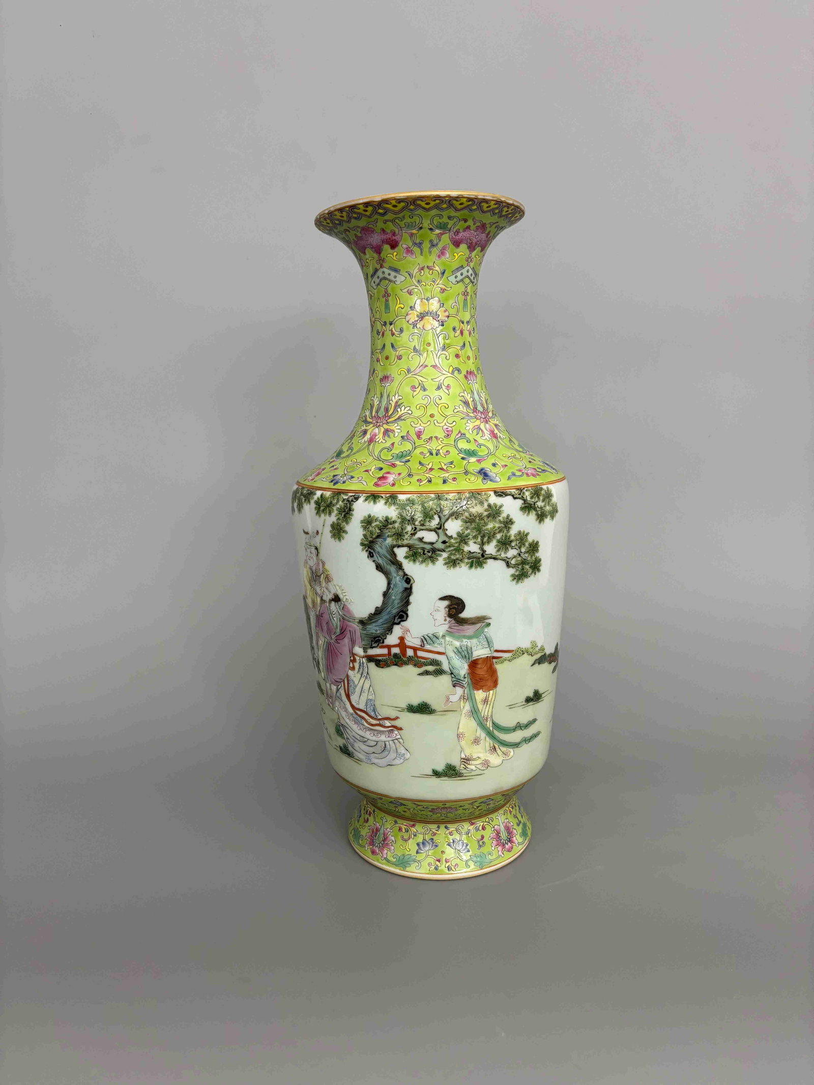 Qing Qianlong Famille Rose Figural-Story Vase (1 of 6)
