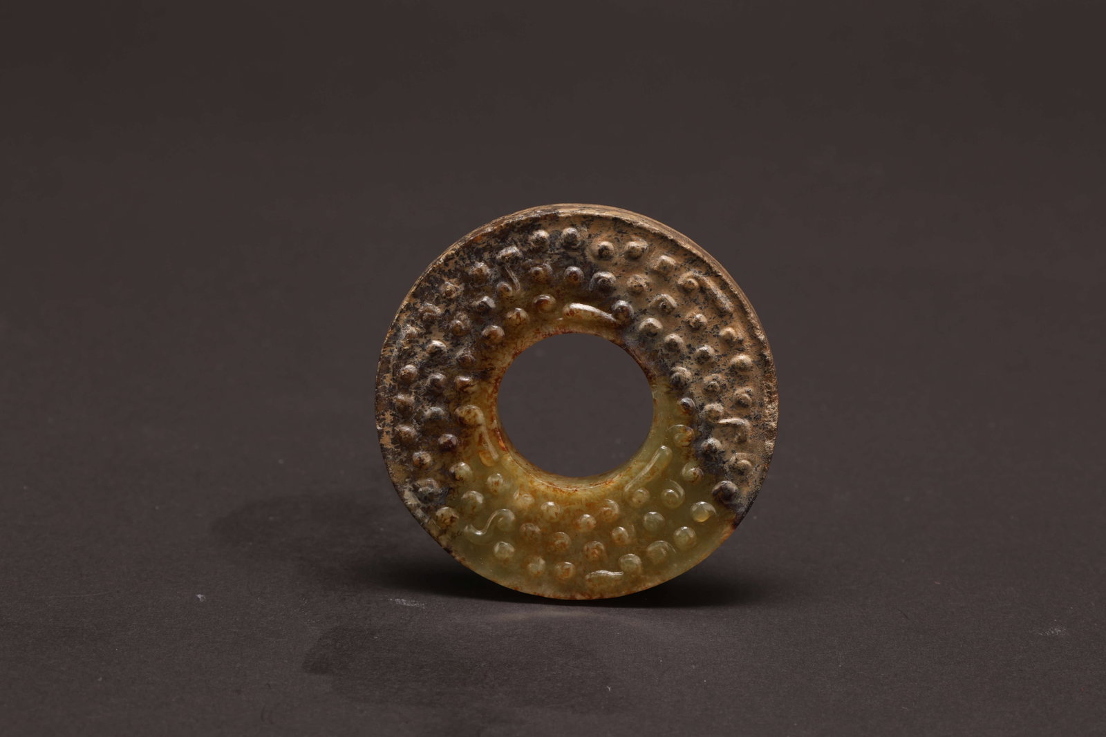 Warring States Grain-Motif Jade Bi Disc (1 of 9)