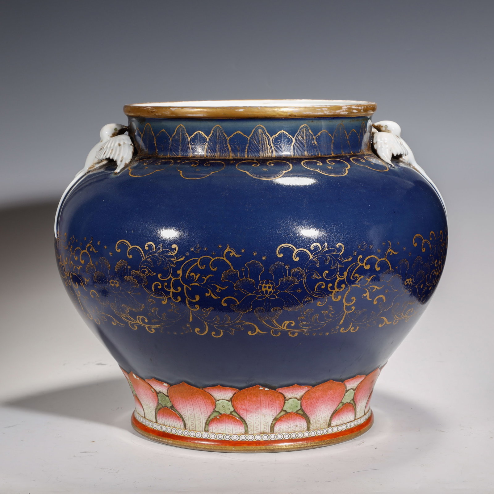 Chinese - Famille Rose and Gilded Double-Eared (1 of 6)