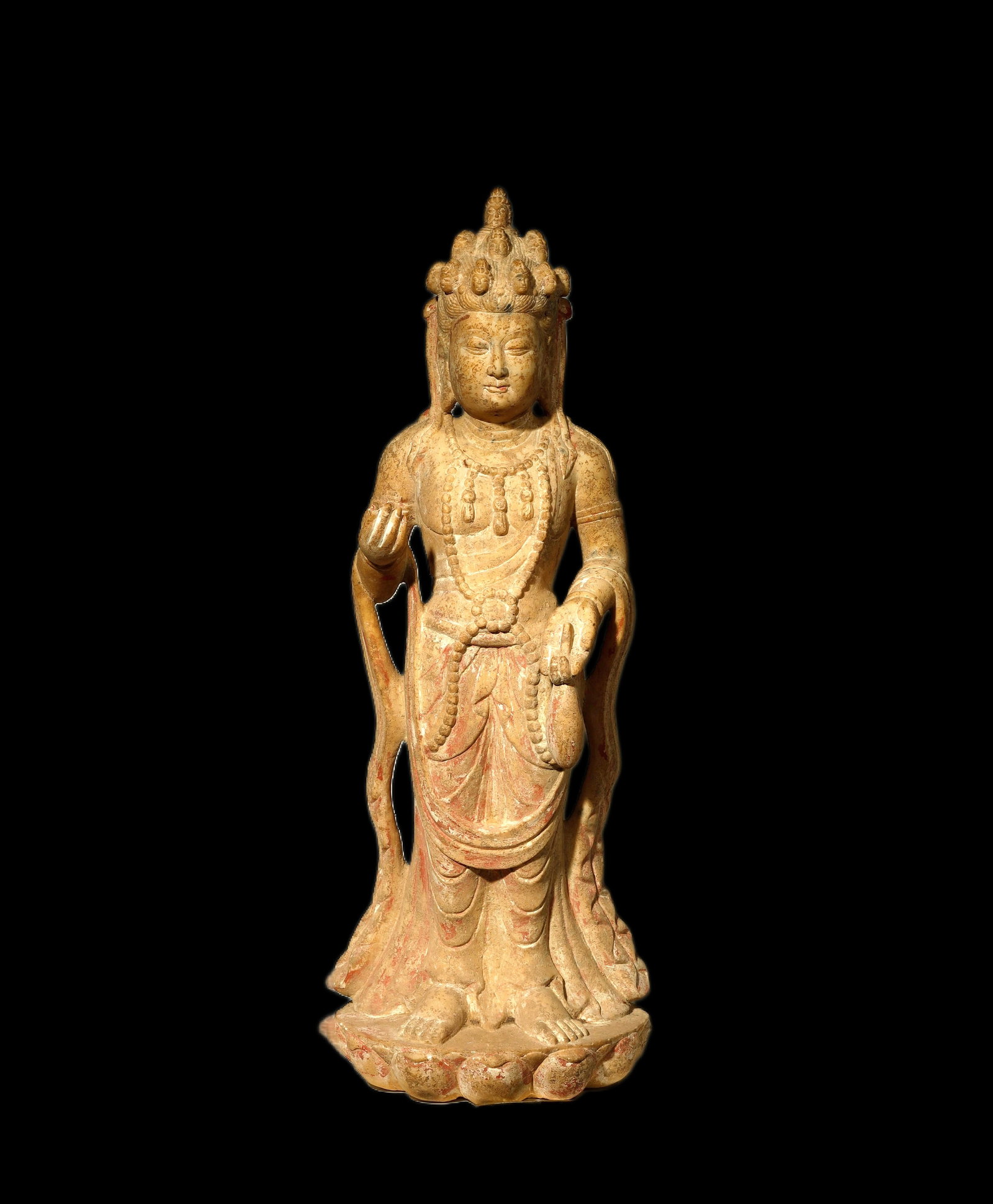 Tang Dynasty White Marble Carved Standing (1 of 10)