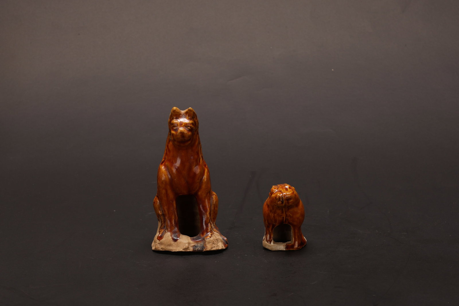 Tang Amber-Glazed Pottery Dog and Rabbit, Set (1 of 7)