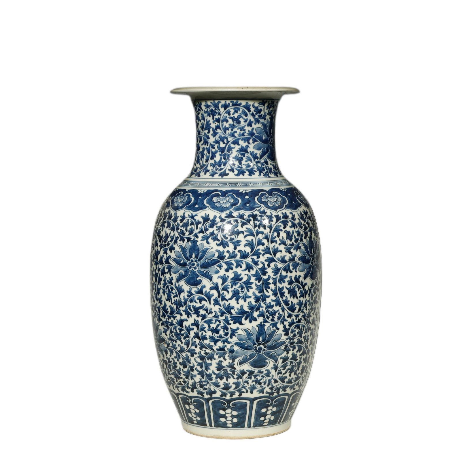 Qing Dynasty Blue-and-White Scrolling Lotus (1 of 5)
