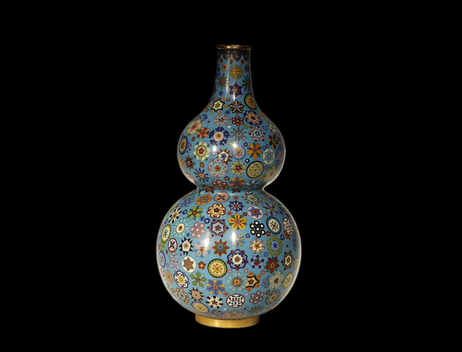 Qing Dynasty Cloisonné Enamel Double-Gourd Vase (1 of 5)
