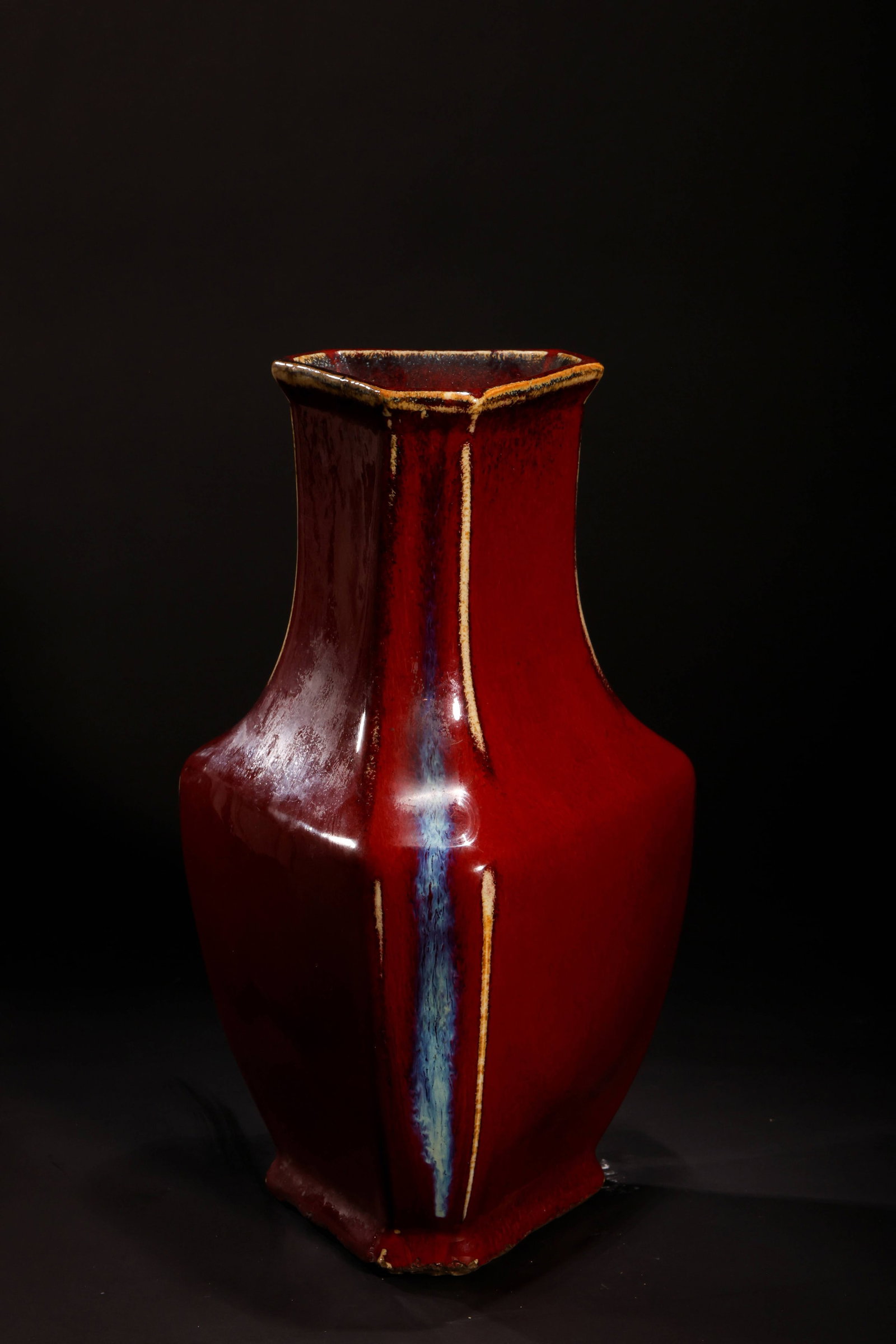 Qing Yongzheng Flambe-Glazed Octagonal Vase (1 of 5)