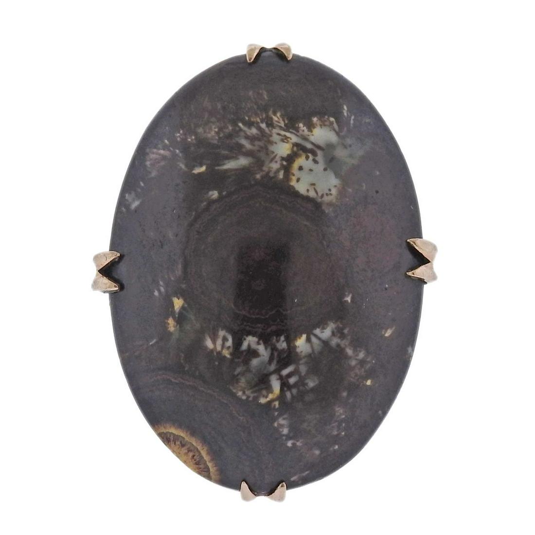 18k Gold Agate Ring (1 of 4)