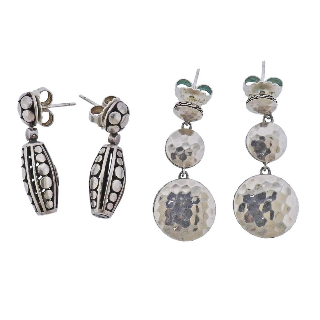 John Hardy Silver Earrings Lot (1 of 3)