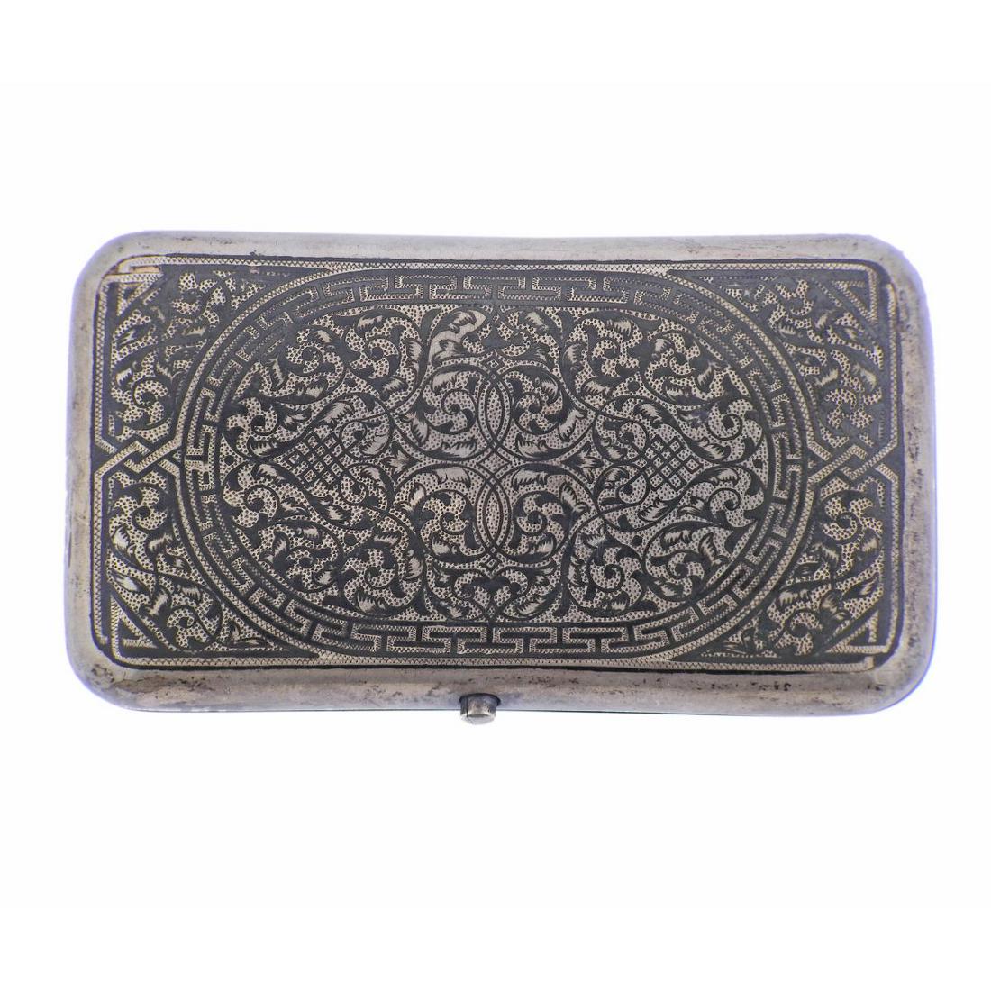 Antique Russian 1880s Silver Niello Box (1 of 8)