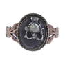 Antique 14k Gold Silver Enamel Diamond Ring