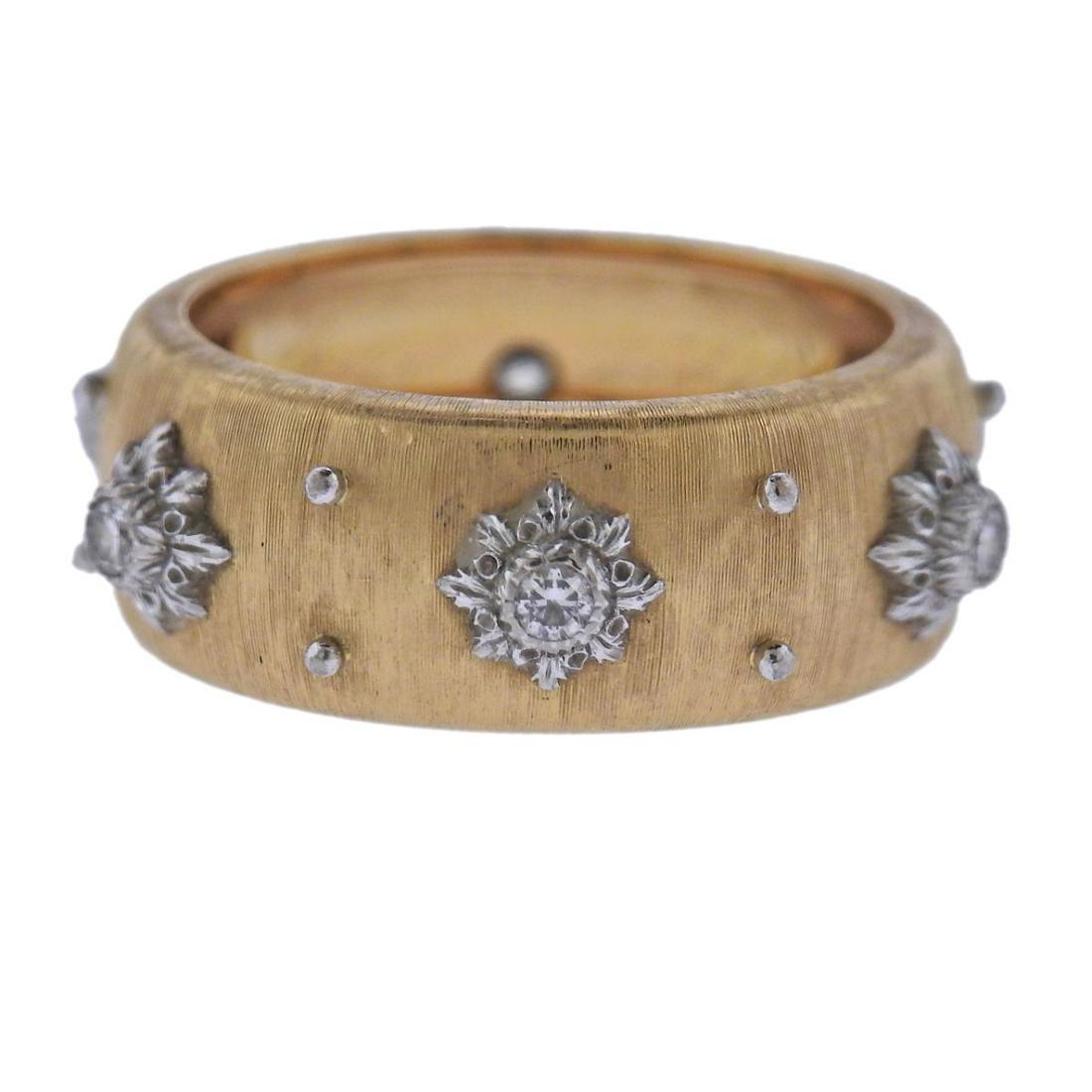 Buccellati 18k Gold Diamond Band Ring (1 of 4)
