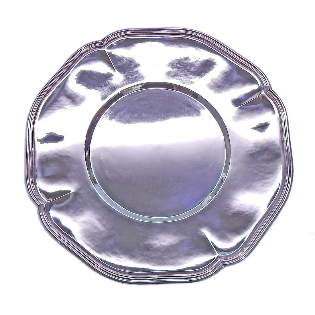 Buccellati Sterling Silver Prestigio Mario Serving: Measures 12.5" x 12.5" x 0.75". Marked: Buccellati, Italy, 925, 11 PO. Weight - 27.3 ozt. Retail $3700.