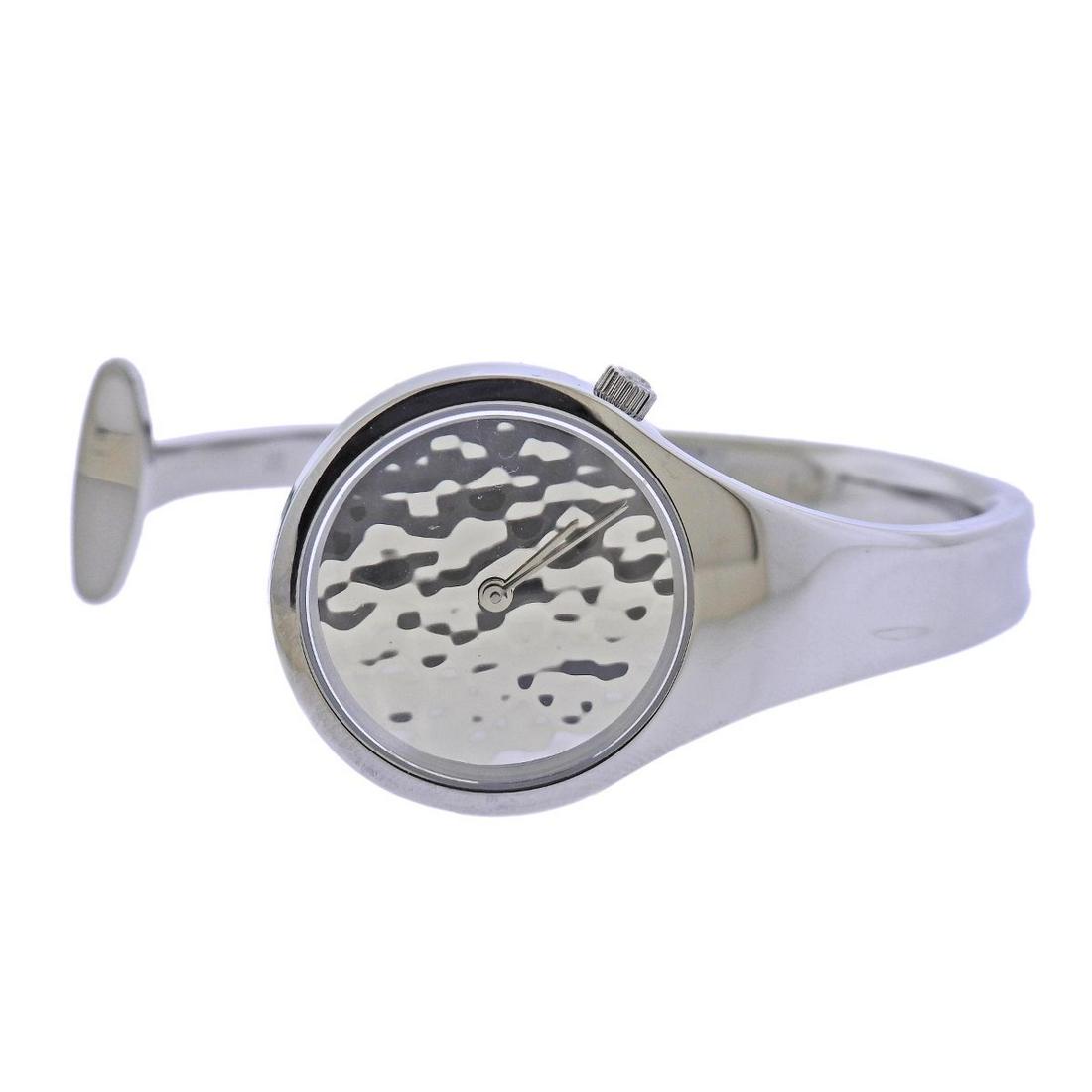 Georg Jensen Vivianna Steel Watch Cuff Bracelet VB336 (1 of 4)