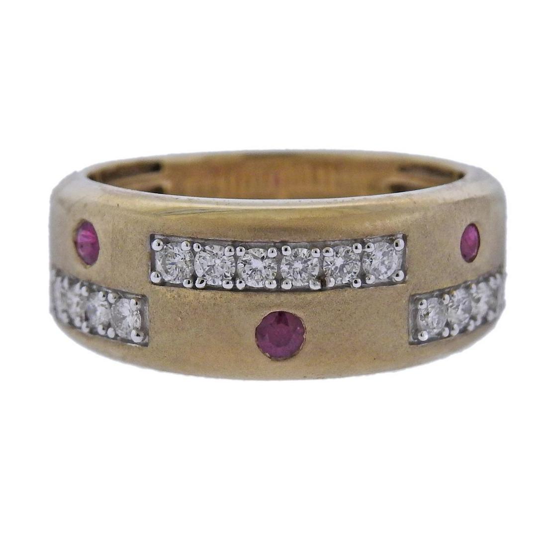 Kallati Gold Diamond Ruby Ring (1 of 4)