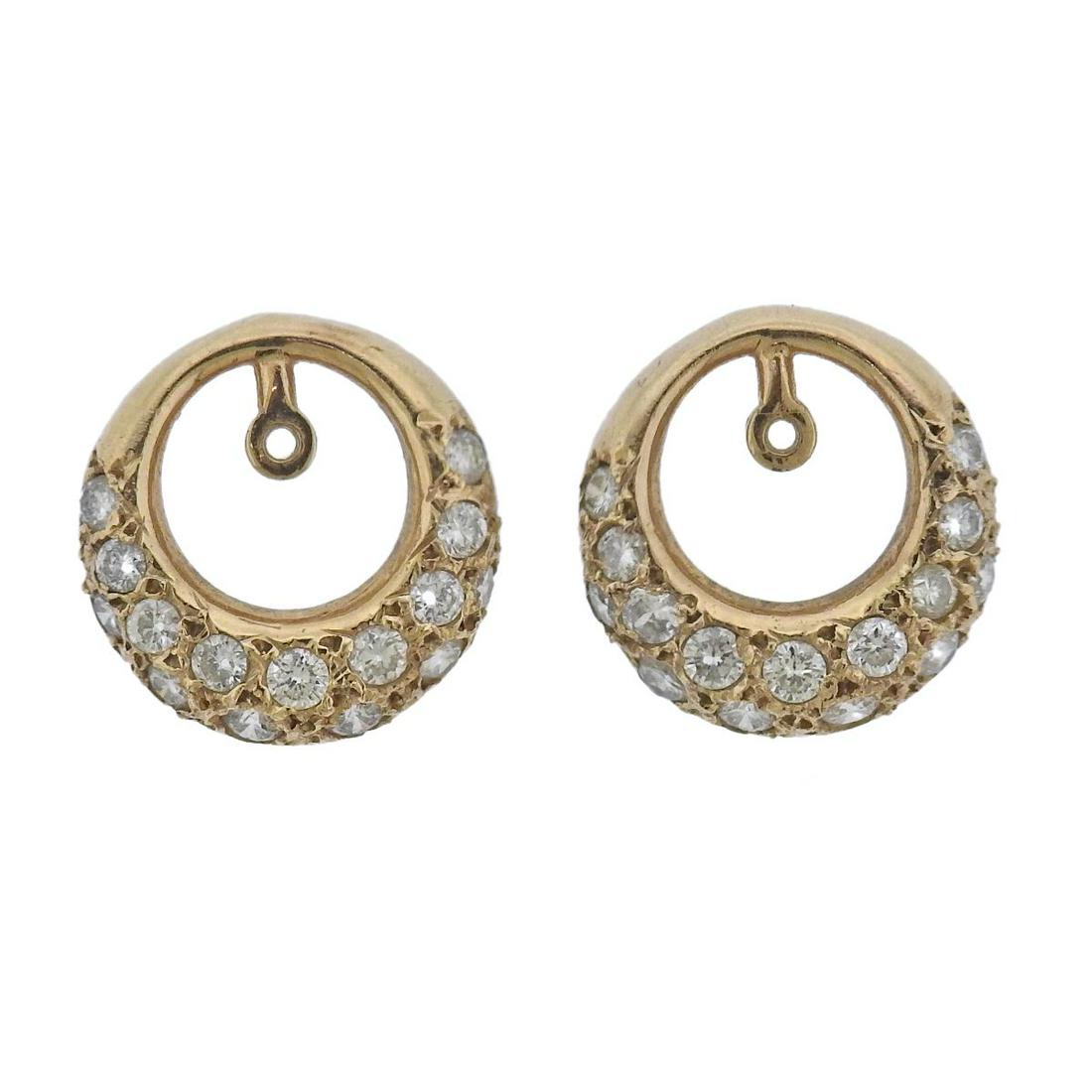 18k Gold Diamond Earring Enhancers Pendants (1 of 2)