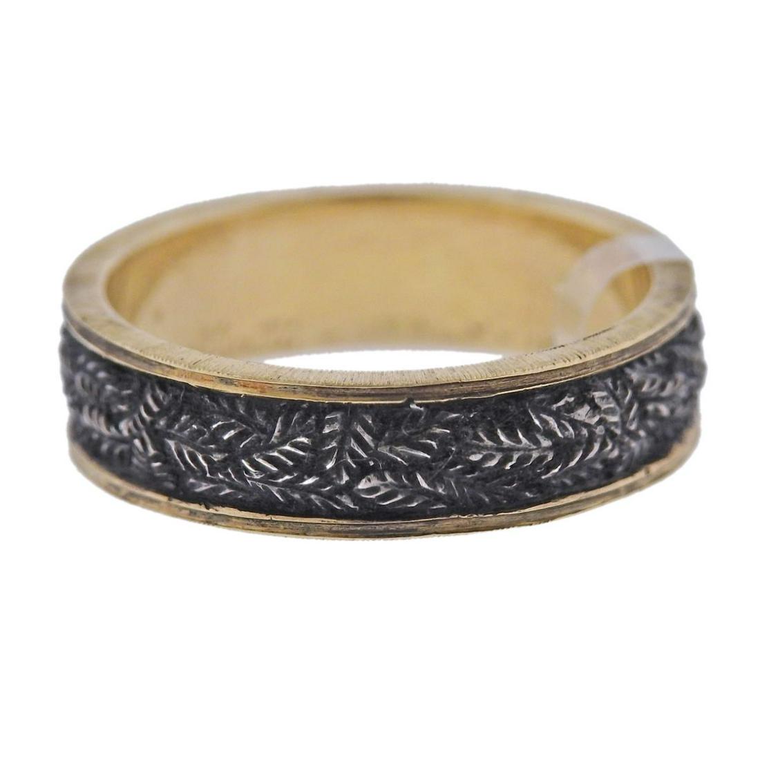 Buccellati Brunito 18k Gold Silver Band Ring (1 of 3)