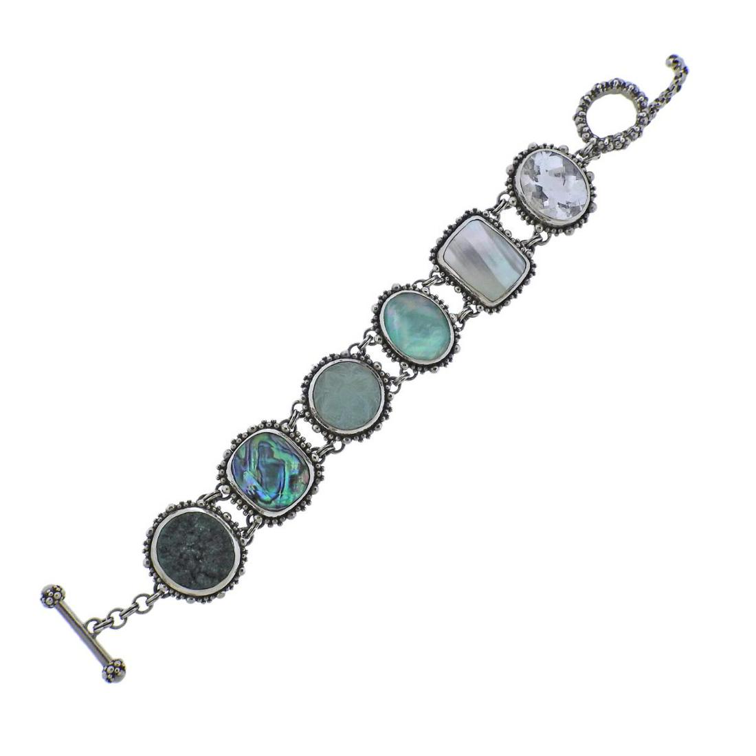 Stephen Dweck Sterling Silver Gemstone Bracelet (1 of 3)