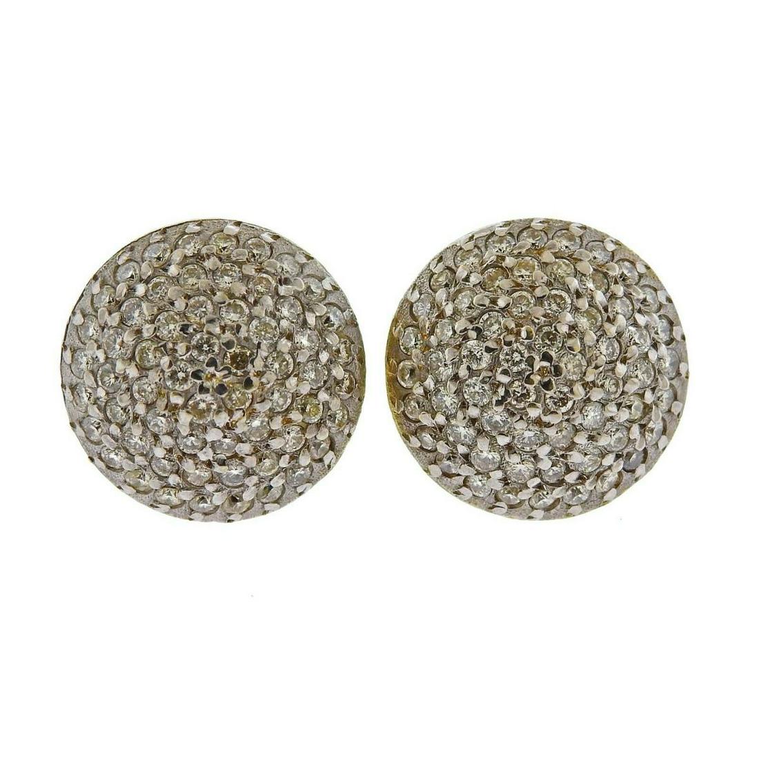 Gurhan Lentil 24k 18k Gold Diamond Stud Earrings (1 of 4)