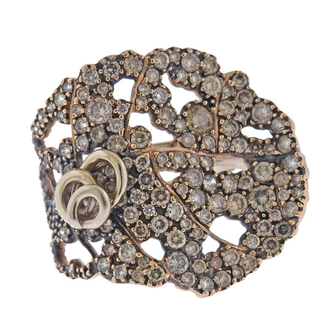 H. Stern Fancy Diamond 18k Gold Leaf Ring (1 of 5)