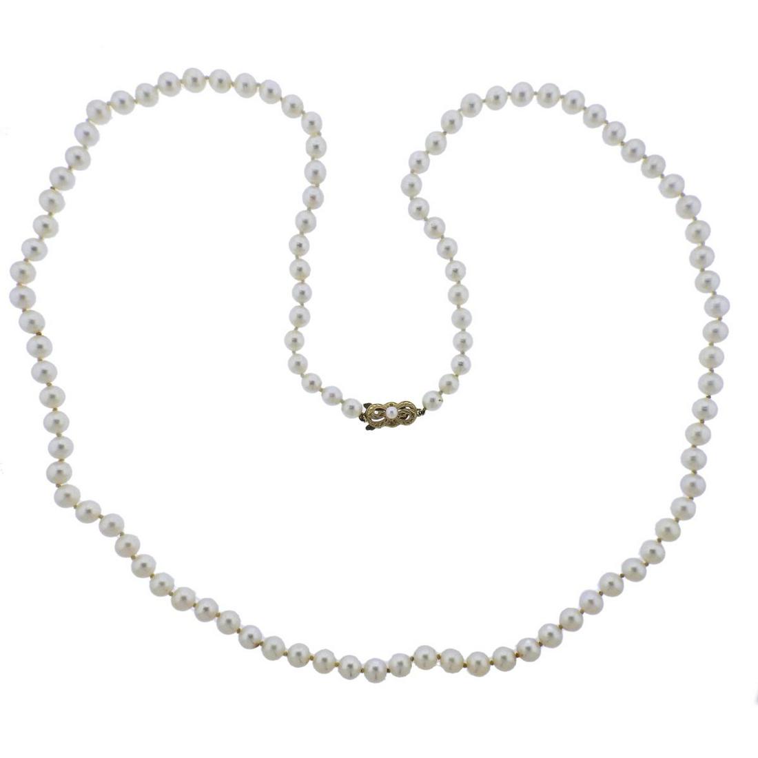Mikimoto 18k Gold Pearl Classic Necklace (1 of 4)
