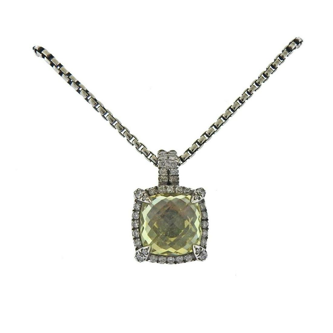 New David Yurman Chatelaine Sterling Citrine Diamond (1 of 5)