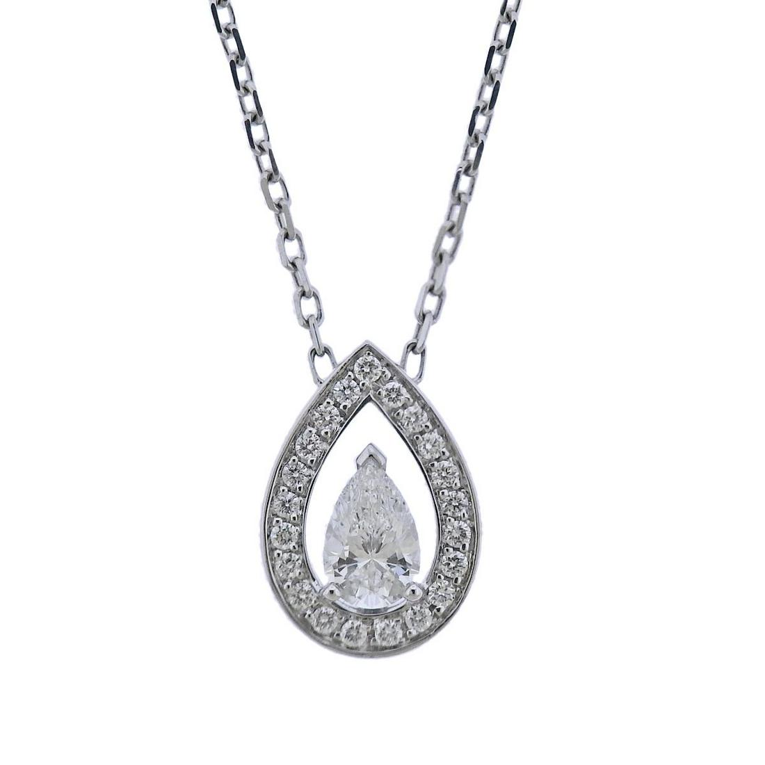 Fred Paris GIA 0.50ct E VVS1 Diamond Pendant Necklace (1 of 5)
