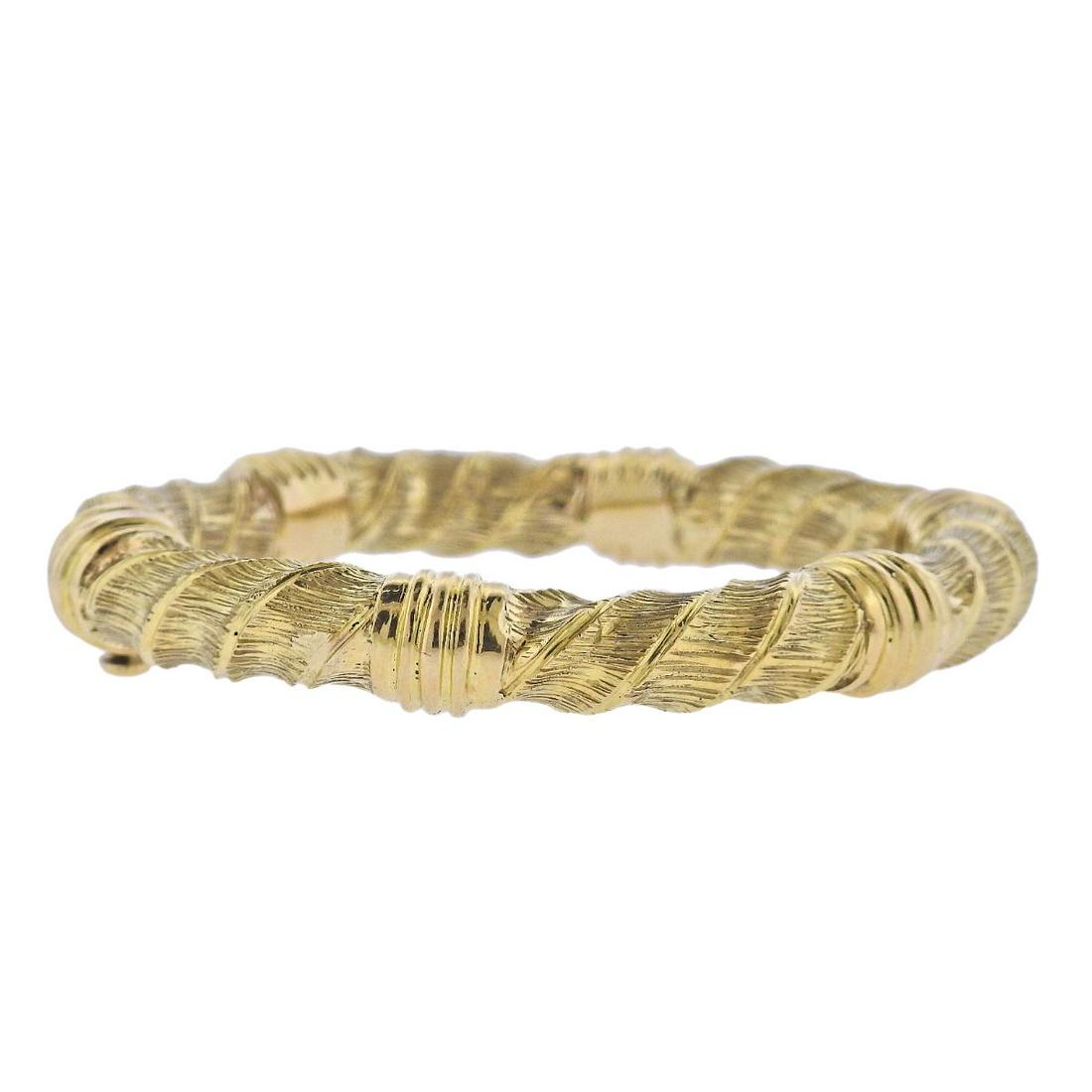 18K Gold Bangle Bracelet (1 of 4)