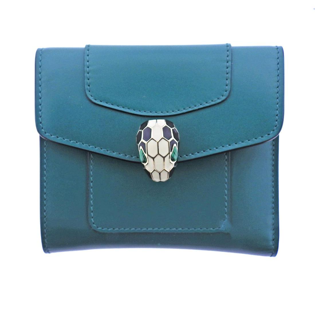 Bvlgari Bulgari Serpenti Leather Compact Wallet (1 of 5)