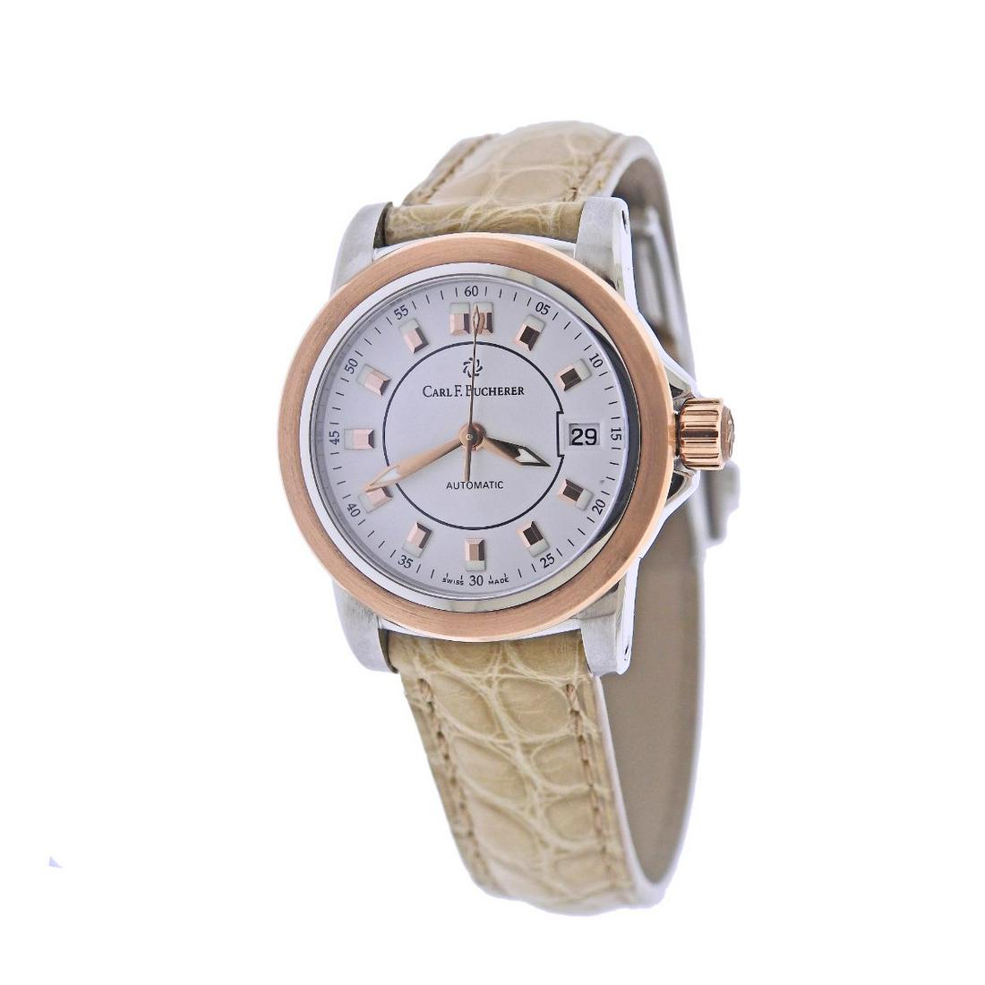 Carl Bucherer Patravi Autodate 18k Rose Gold Stainless: Carl F. Bucherer Patravi Stainless Steel 18k Gold Autodate Ladies watch , featuring an automatic movement. Case - 27mm excluding crown. Working order. Functions: Hours, Minute, Second, Date. Watch is