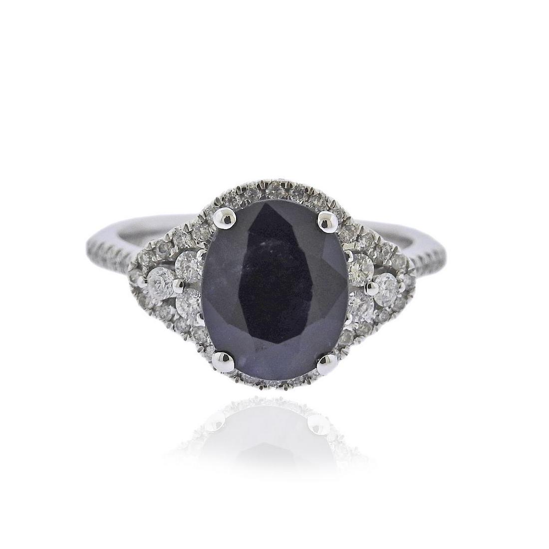 Kallati Sapphire Diamond Gold Ring (1 of 3)