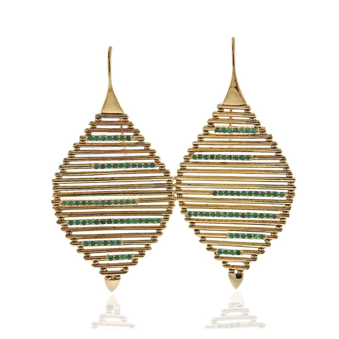Ileana Makri 18k Gold Emerald Earrings (1 of 3)