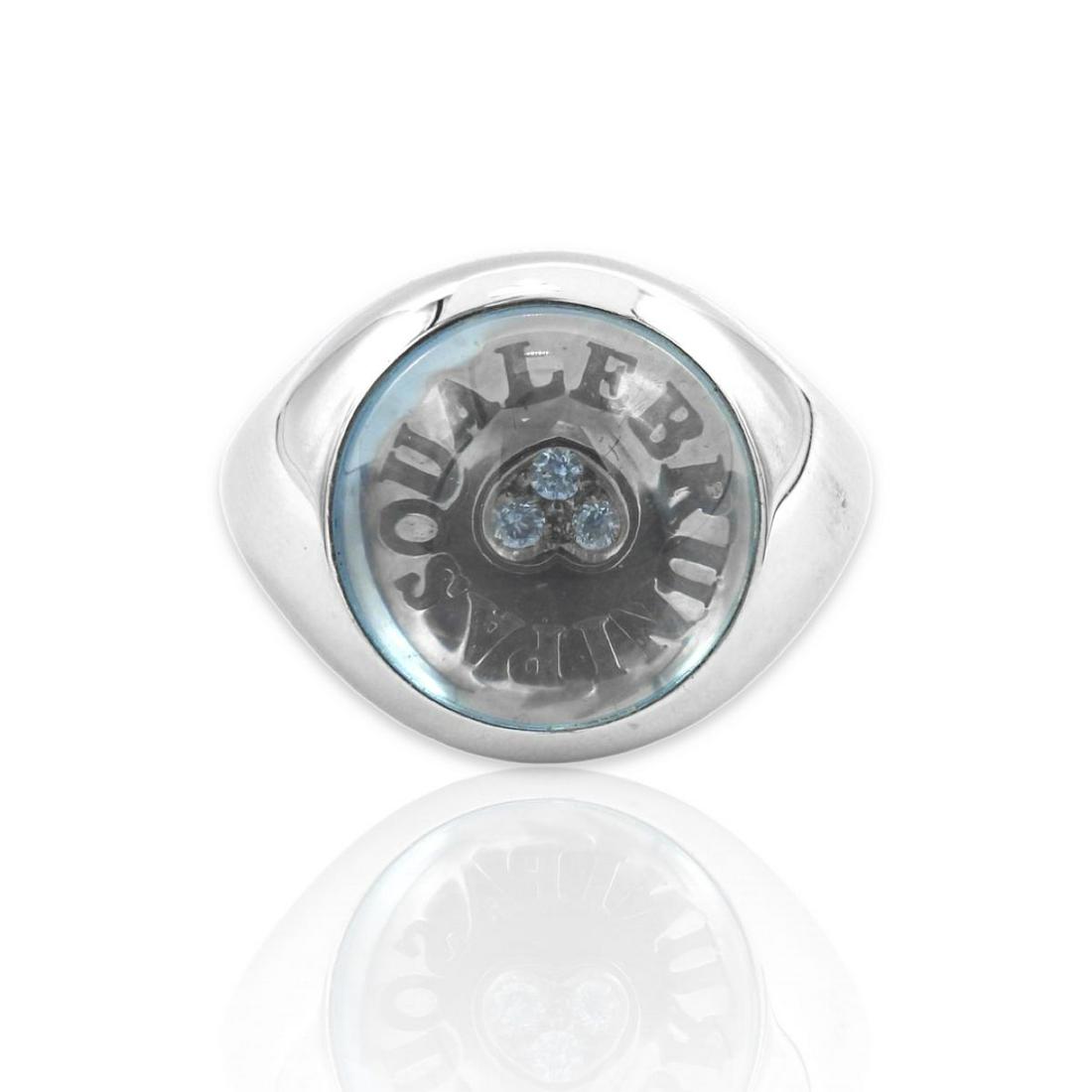 Pasquale Bruni 18k White Gold Diamond Blue Topaz Ring (1 of 3)