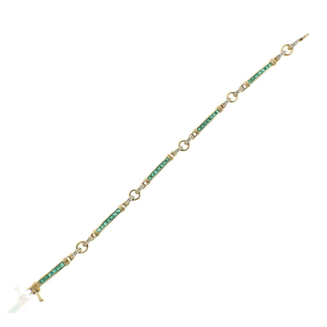 14k Gold Diamond Emerald Bracelet (1 of 3)