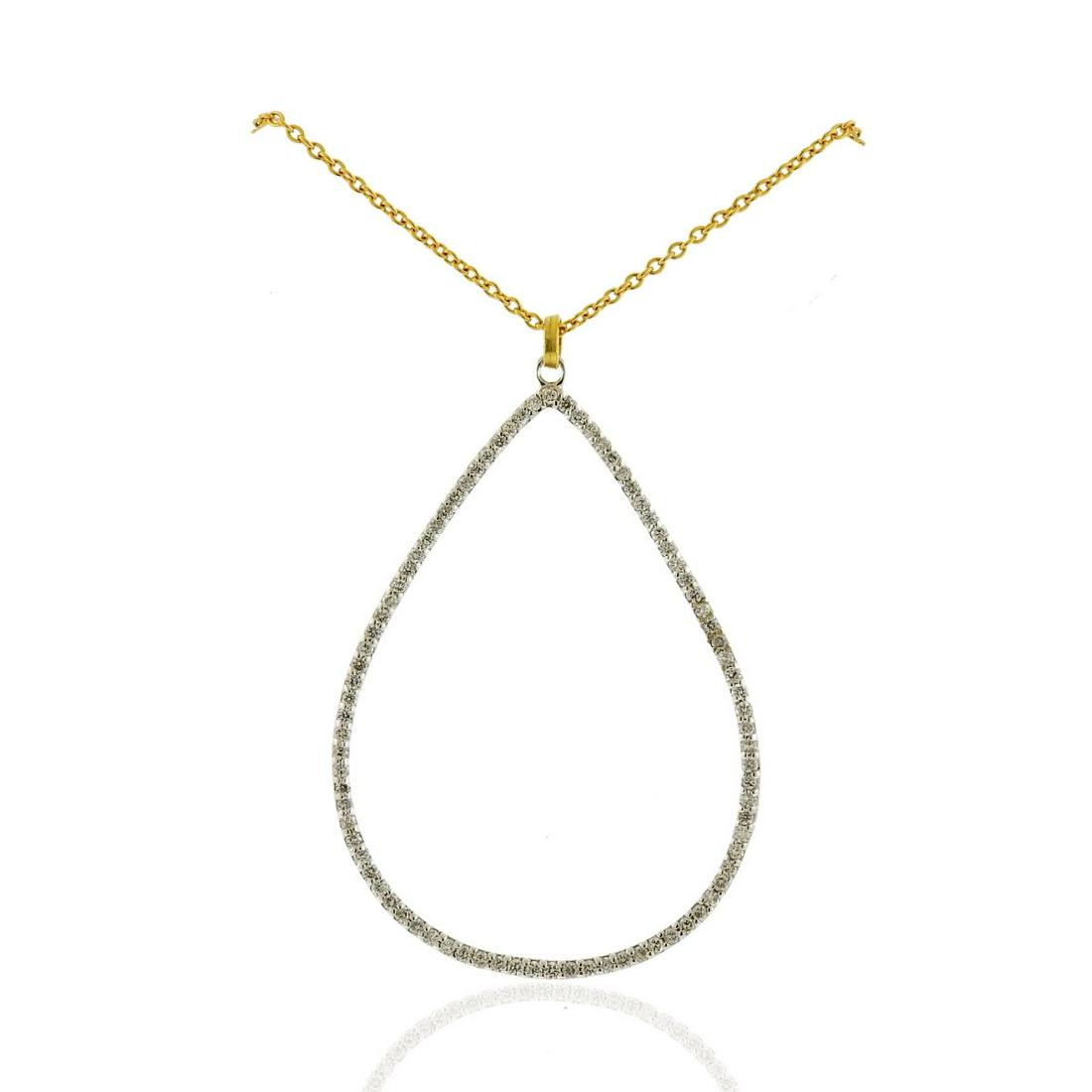 Gurhan Gold Diamond Teardrop Pendant Necklace (1 of 4)