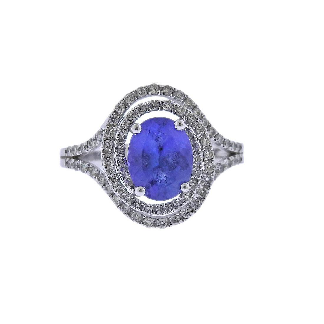 Kallati Kyanite Diamond Gold Ring (1 of 3)