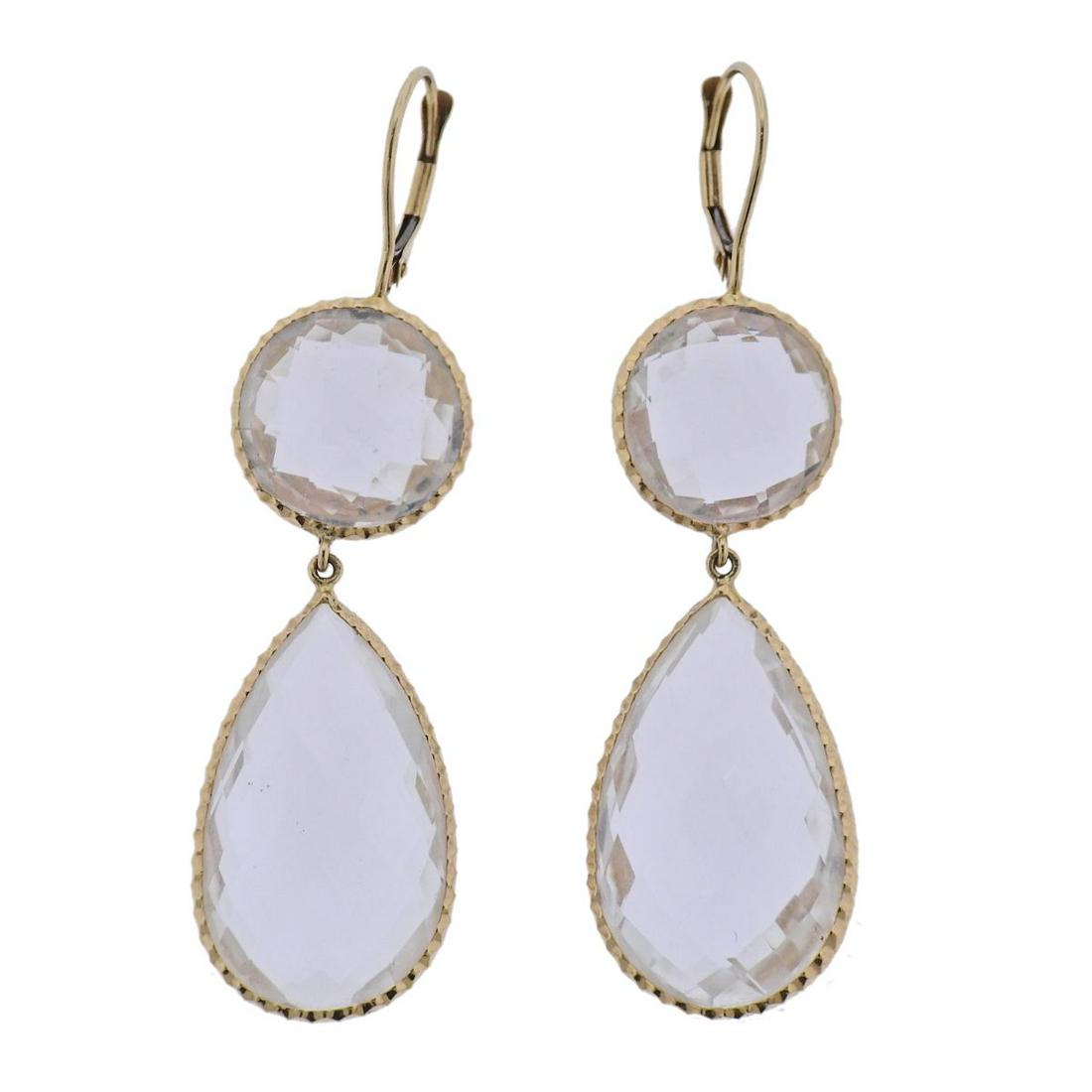 14k Gold Crystal Drop Earrings (1 of 4)