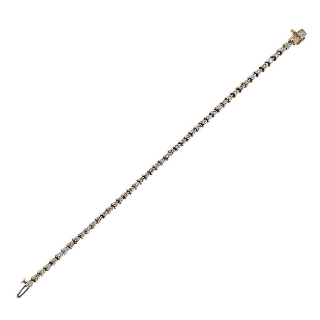 14k Gold DIamond Line Bracelet (1 of 2)