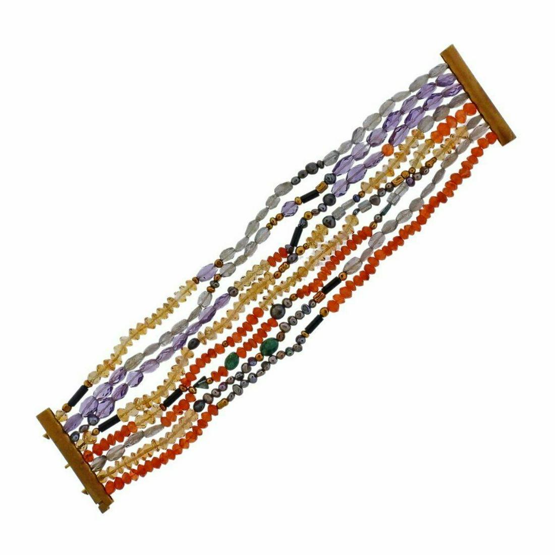 Antonio Bernardo Multi Color Gemstone Gold Bracelet (1 of 3)