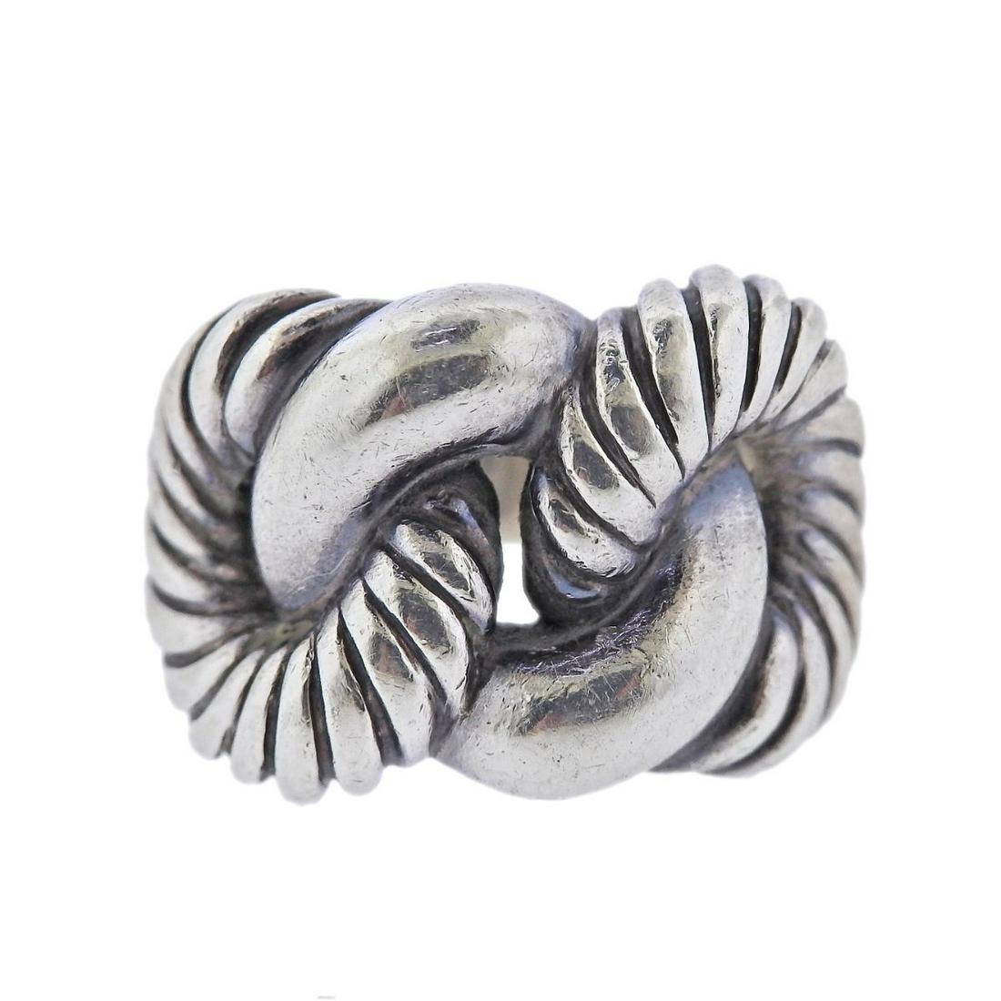 David Yurman Silver Link Cable Ring (1 of 4)