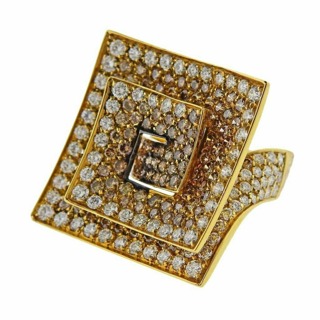 Stefan Hafner 6.48ctw Diamond Gold Cocktail Ring (1 of 5)