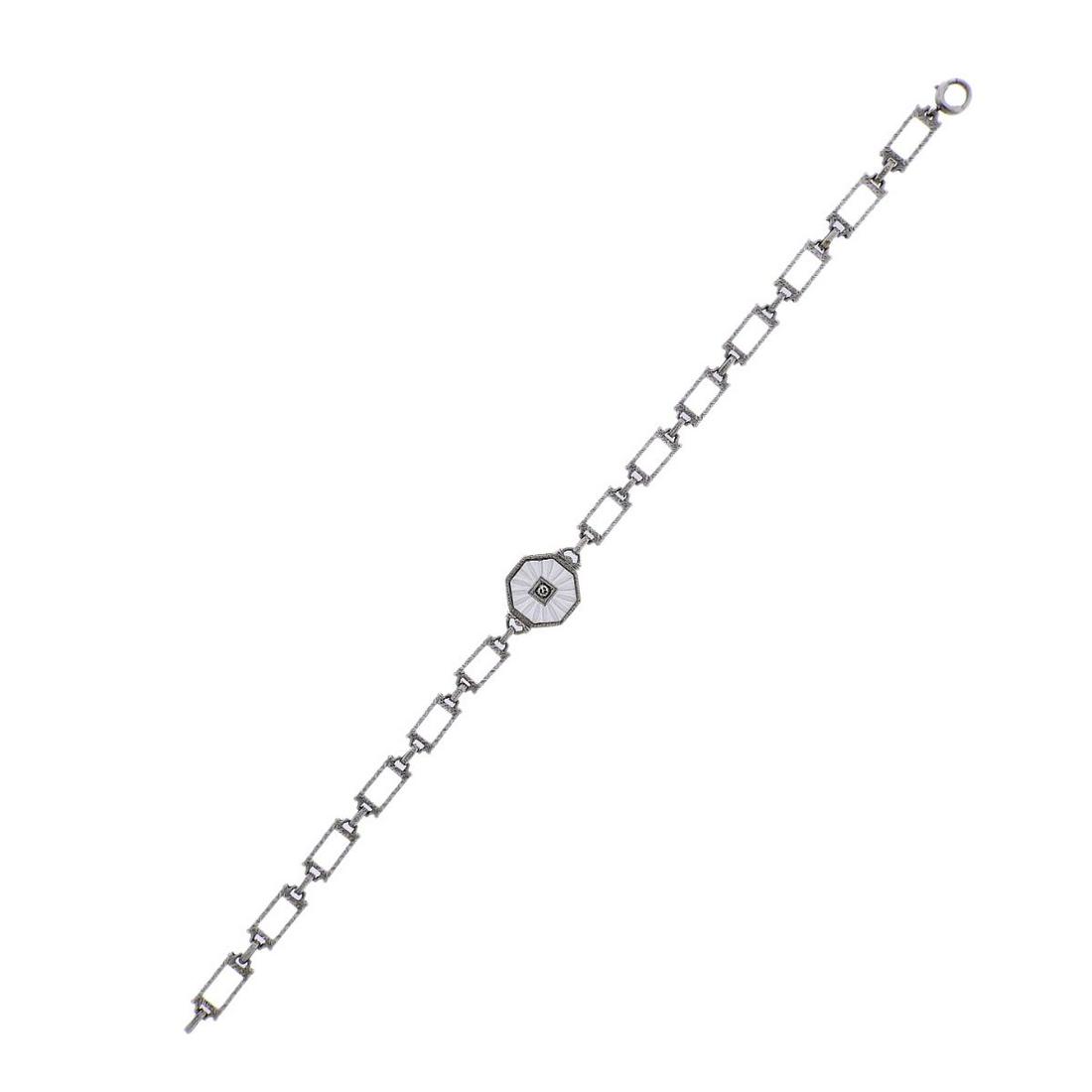 Art Deco Gold Crystal Diamond Bracelet (1 of 3)