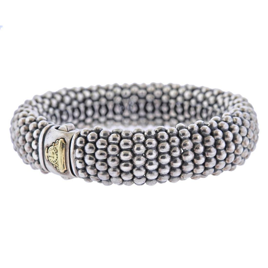 Lagos Caviar 18k Gold Silver Bracelet (1 of 3)