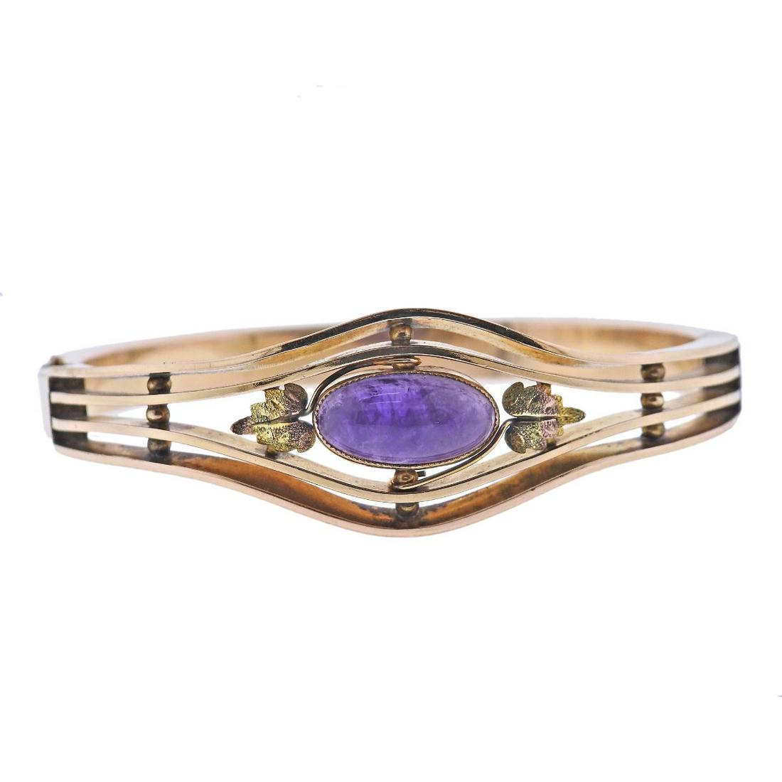 Antique Victorian Gold Filled Amethyst Bracelet (1 of 5)
