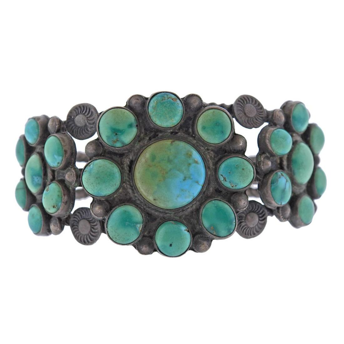 Native American Sterling Turquoise Bracelet (1 of 3)