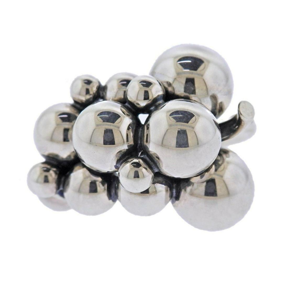 Georg Jensen Moonlight Grapes Silver Ring 551 B (1 of 4)
