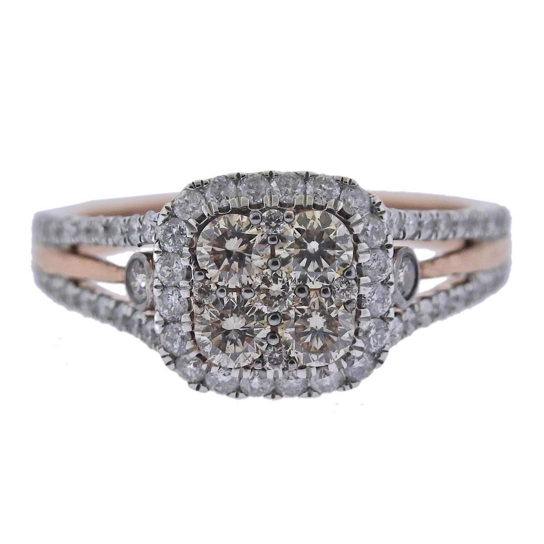 Kallati Fancy Diamond Gold Engagement Ring (1 of 4)