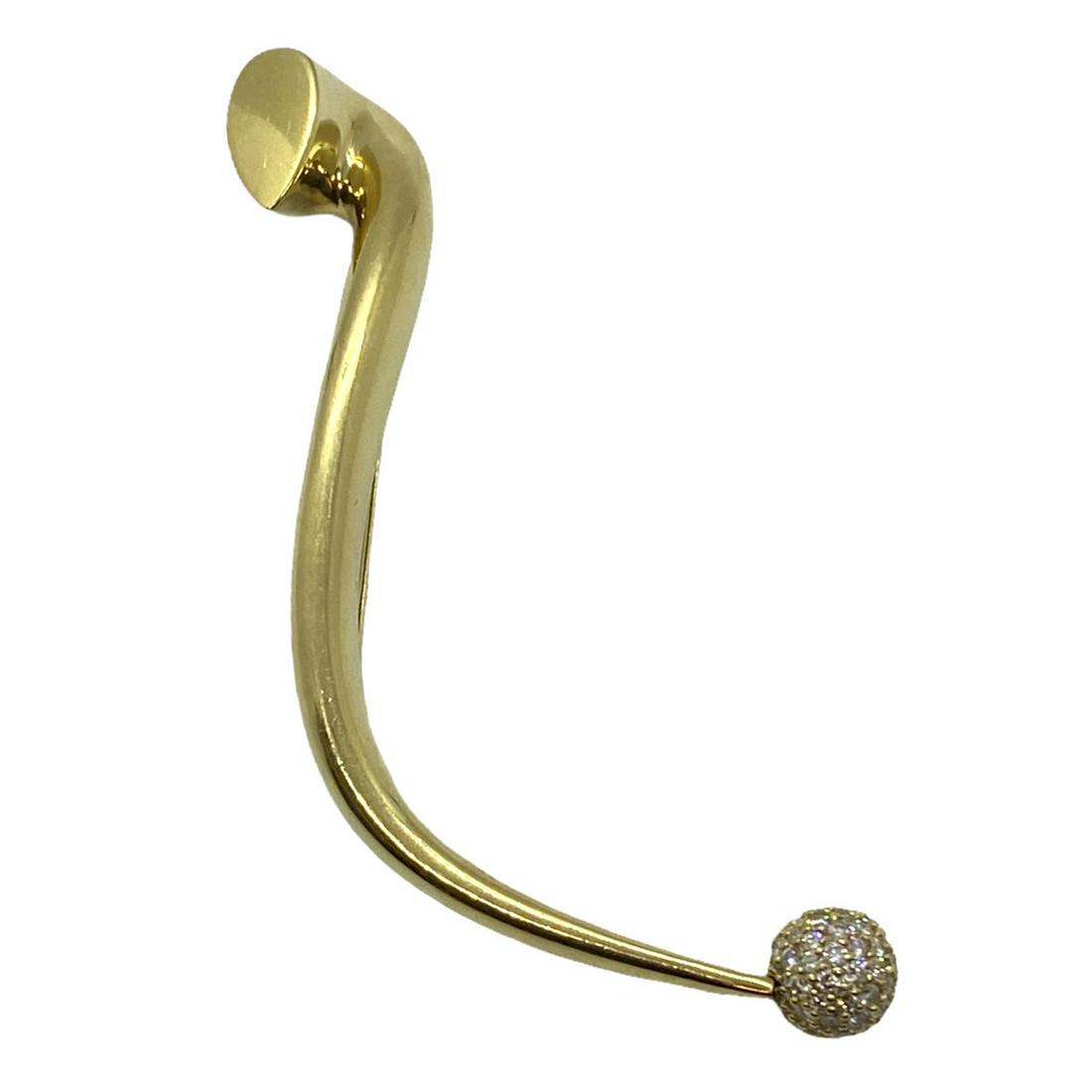 Jose Hess 18K Yellow Gold 2.00ctw Diamond Brooch Pin (1 of 2)