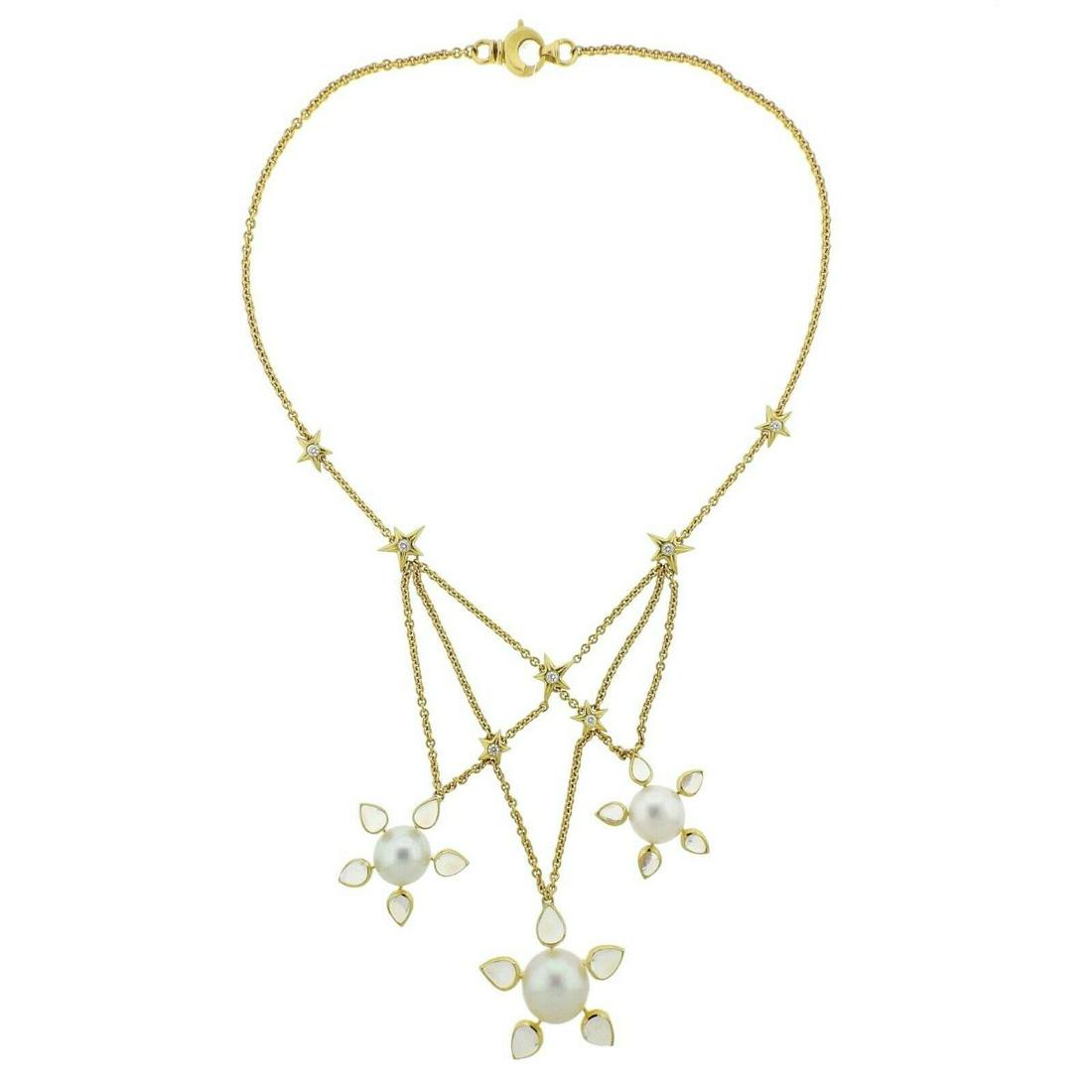 Assael Prince Dimitri Diamond Moonstone South Sea Pearl Pendant Necklace (1 of 6)