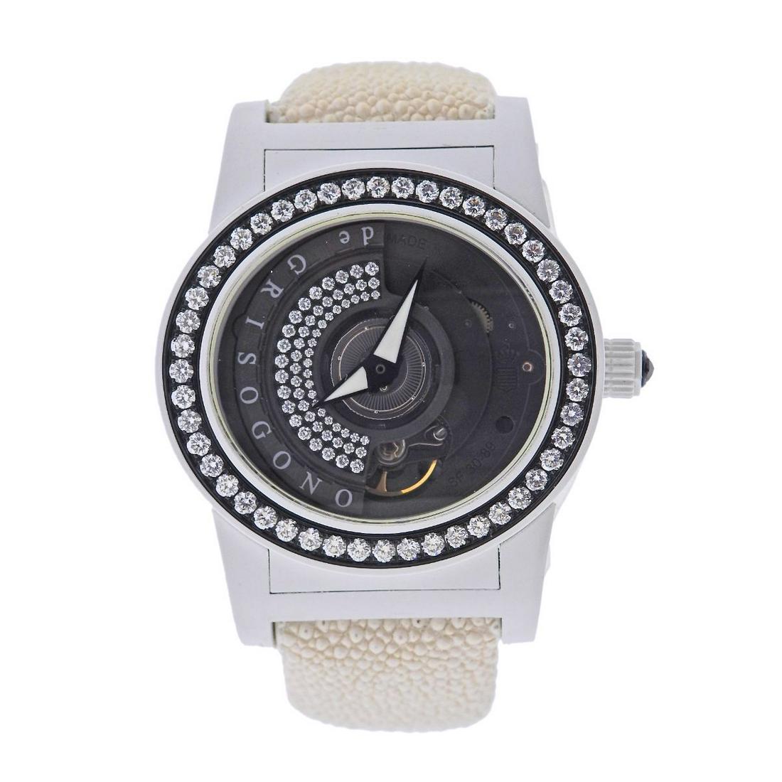 De Grisogono Tondo by Night Diamond Fiberglass Automatic Watch 002073 11 (1 of 5)